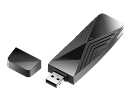 DWA-X1850 AX1800 Wi-Fi 6 USB Adapter - side view with lid off.
