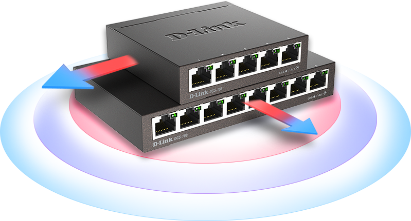  D-Link Ethernet Switch, 8 Port Unmanaged Gigabit Desktop Plug  and Play Compact Design White (GO-SW-8G), White : Everything Else