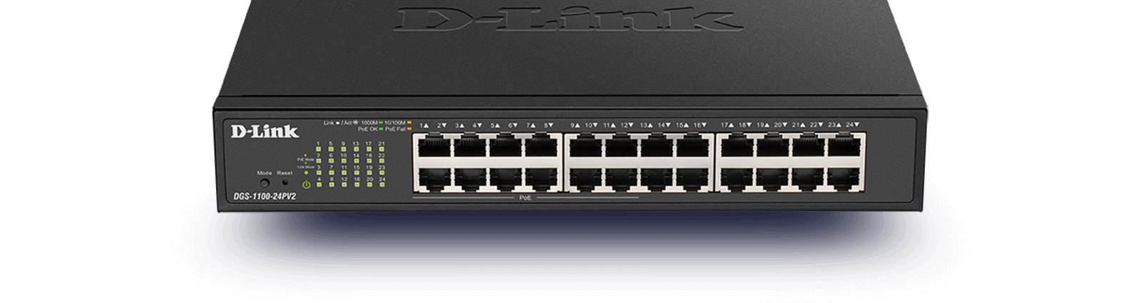 D-Link Ethernet Switch, 16 Port Easy Smart Managed Gigabit Network Internet  Desktop or Wall Mount(DGS-1100-16V2),Black