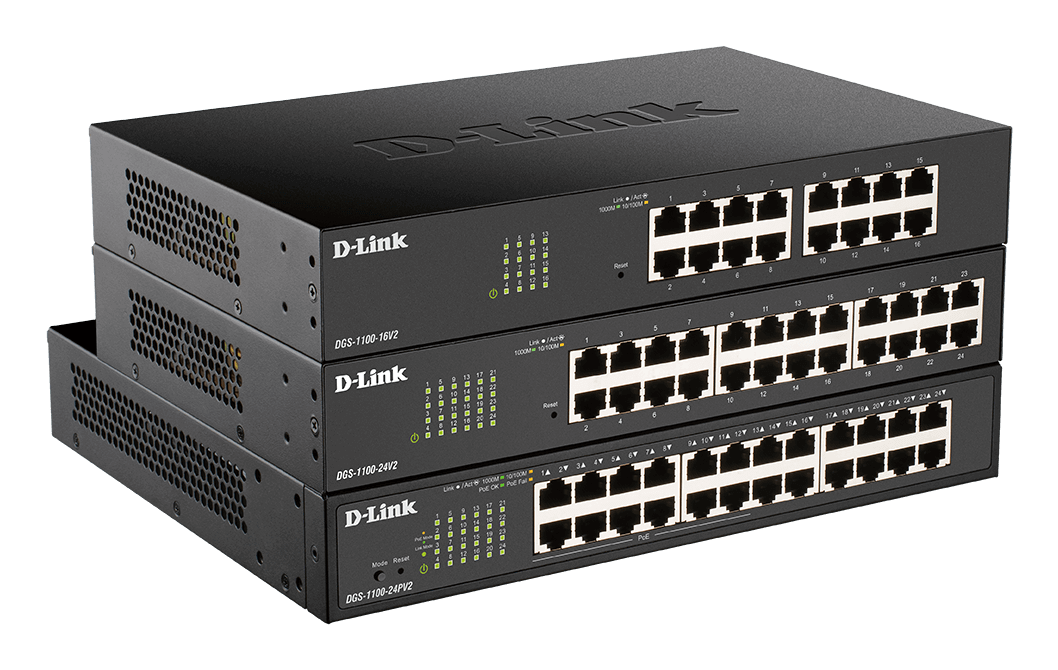 DGS-1100-24V2 24-Port Gigabit PoE Smart Managed Switch | D-Link