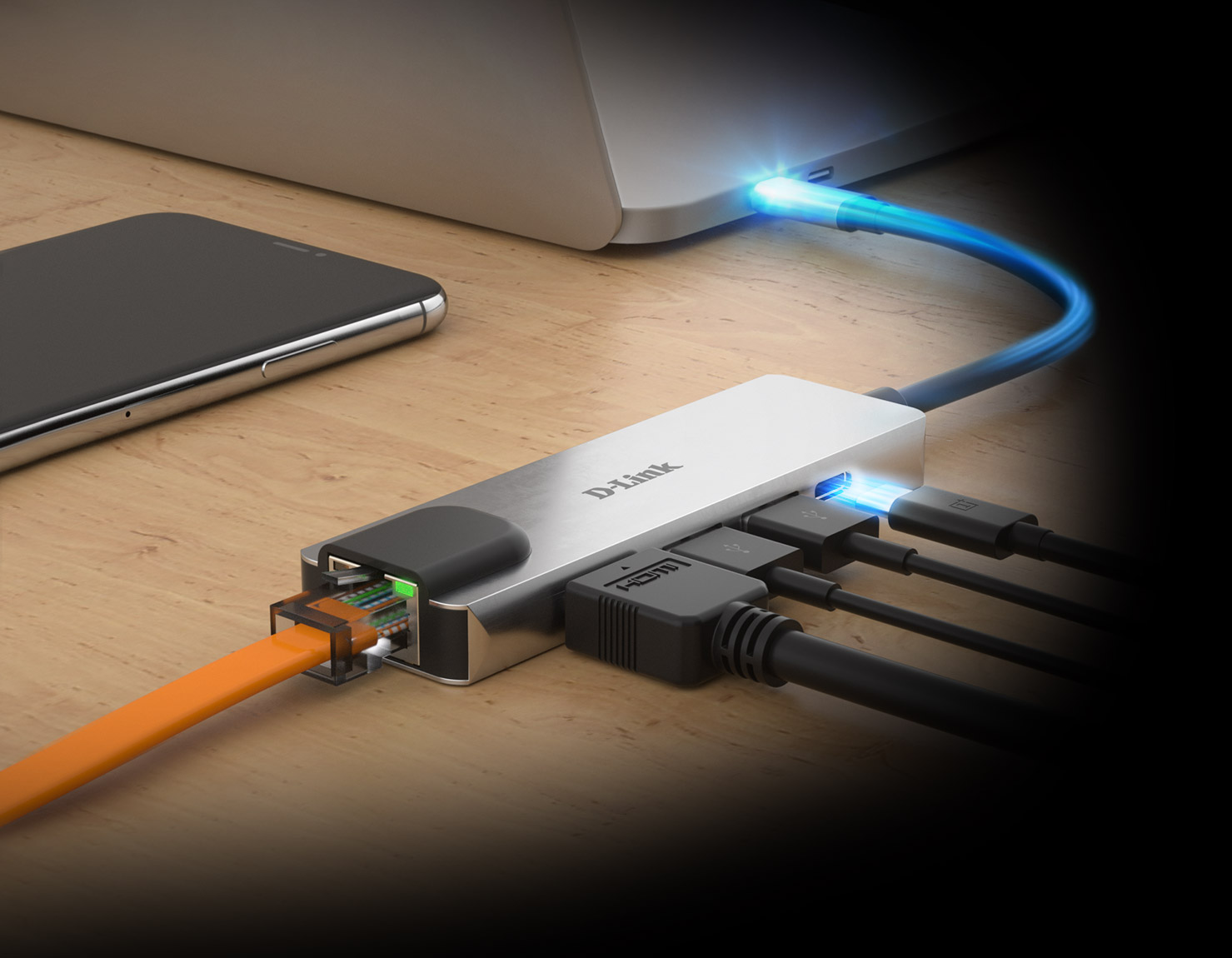  D-Link USB C Hub 5-in-1 with HDMI & SD & microSD Card Reader, 2  USB 3.0 Ports, 1 SD microSD Dual Card Reader, 1 HDMI 4K Port, MAC Windows  Linux (DUB-M530-US) 